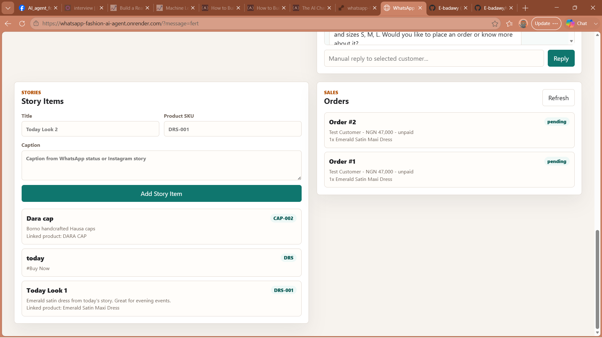 Cigma CRM Sales Store Management Dashboard